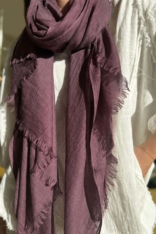 Classic Portobello Scarf Deep Damson